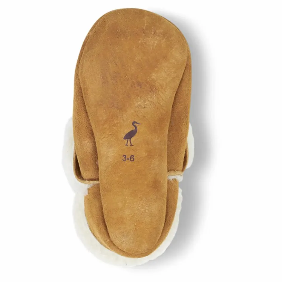 Clearance Petit Nord Chaussons Fourrés Shearling Bootie | Cognac