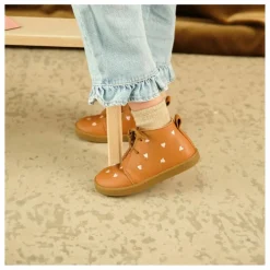Clearance Lazare Chaussures Premiers Pas Coeurs Raoul | Camel