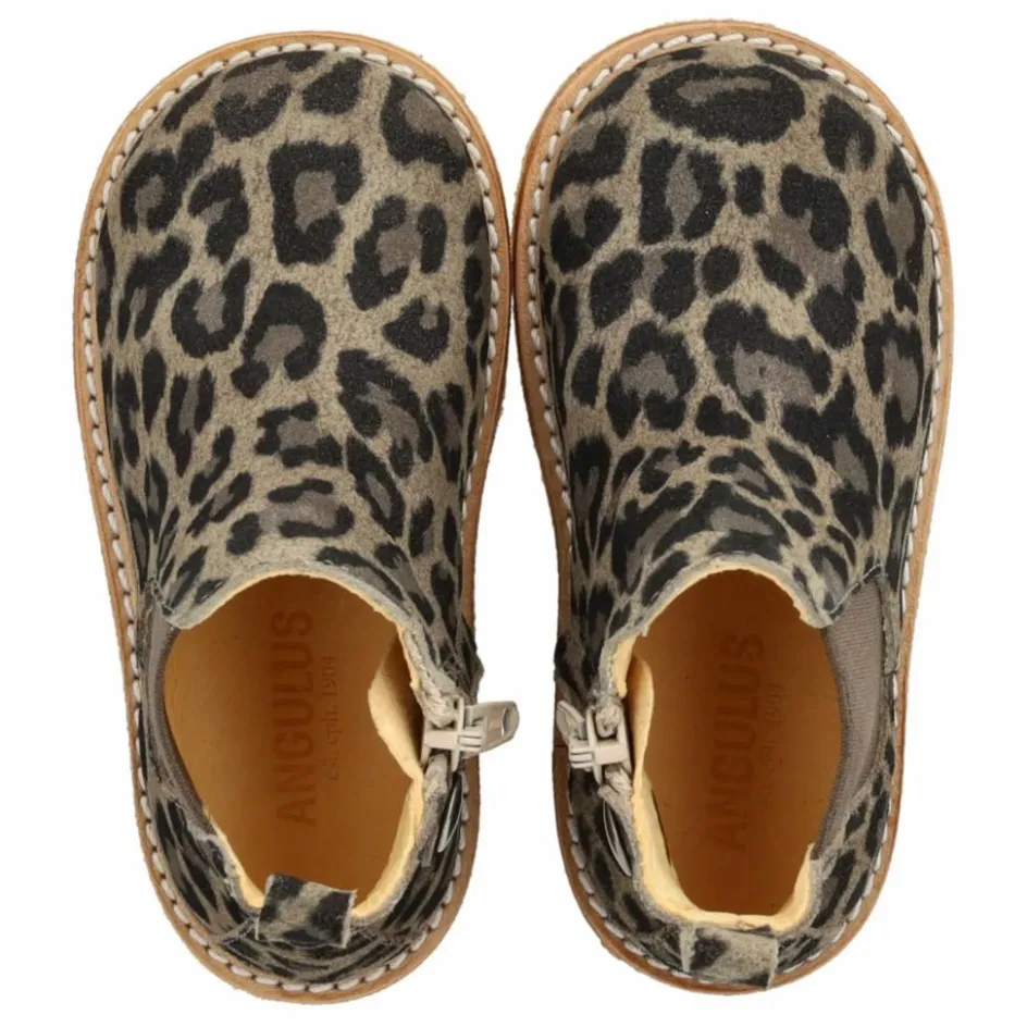 Enfant Angulus Boots, Bottes|Boots, Bottes*Chelsea Boots Zip Léopard |