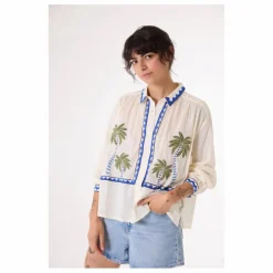 Sacrécoeur Chemise Ali Jungle Brodée ||Femme Blouses, Chemises