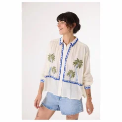 Sacrécoeur Chemise Ali Jungle Brodée ||Femme Blouses, Chemises