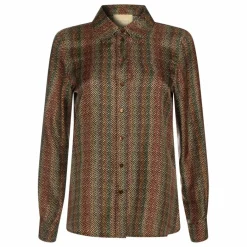 Momoni Chemise Arles Imprimée Soie | Marron