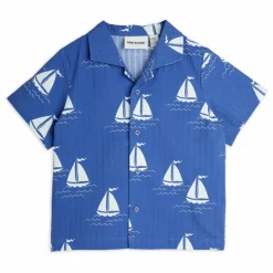 Sale Mini Rodini Chemise Bateaux Coton Bio | Bleu
