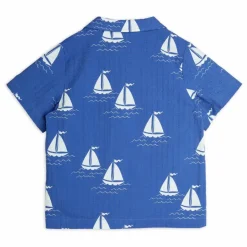 Sale Mini Rodini Chemise Bateaux Coton Bio | Bleu