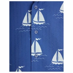 Sale Mini Rodini Chemise Bateaux Coton Bio | Bleu