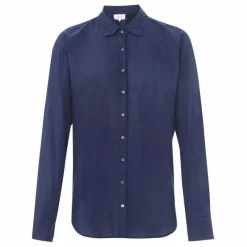 New Xirena Chemise Beau Popeline de Coton | Bleu marine