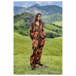 New Chemise Chenille Flowers | Femme Blouses, Chemises