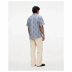 Online OAS Chemise Como Cuba Waffle | Bleu