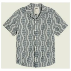 Online OAS Chemise Como Cuba Waffle | Bleu