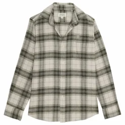 Online Hartford Chemise Flanelle Rayures et Carreaux Paul | Beige - Vert