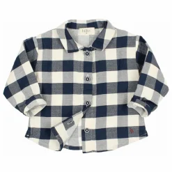 Hot Búho Chemise Gingham Carreaux Bébé | Bleu marine
