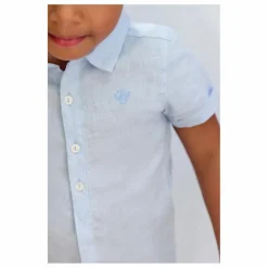 New Tartine et Chocolat Chemise Manches Courtes Lin | Blanc