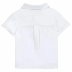 New Tartine et Chocolat Chemise Manches Courtes Lin | Blanc