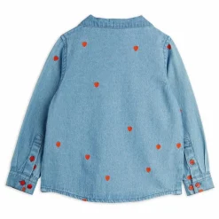 Enfant Mini Rodini Blouses, T-Shirts|Blouses, T-Shirts*Chemise Mini Cœurs Coton Bio |