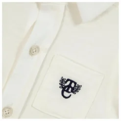 Sale Tartine et Chocolat Chemise Poche Brodée | Nacre