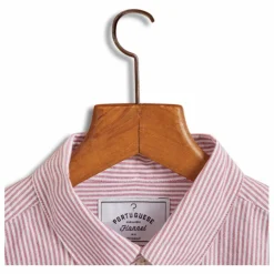 Hot Portuguese Flannel Chemise Rayée Oxford Belavista | Rouge