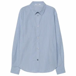 Online Chemise Rayée Popeline de Coton | Femme Blouses, Chemises