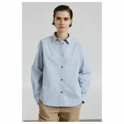 Online Chemise Rayée Popeline de Coton | Femme Blouses, Chemises