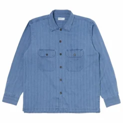 Universal Works Chemise Utility Herringbone ||Homme T-Shirts, Chemises