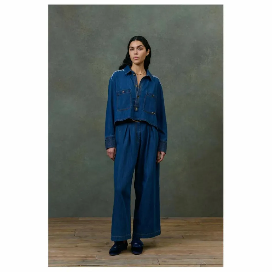 Sale Chemise Ylayana Denim - Collection Femme | Femme Blouses, Chemises