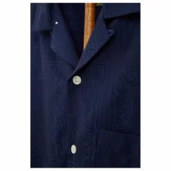 Discount Portuguese Flannel Chemisette Classic Paisley | Bleu marine