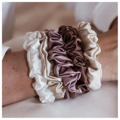 Online Chouchous en soie - Lot de 5 | Femme Accessoires Cheveux