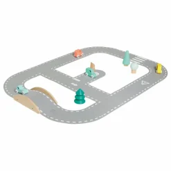 Janod Circuit de voitures en feutrine Multicolore
