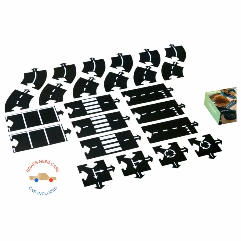Waytoplay Circuit Highway avec 1 voiture - 24 pièces| Garages, Circuits