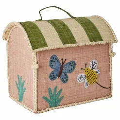 Enfant Rice Rangements|Rangement Enfant*Coffre de rangement en raphia Papillon |