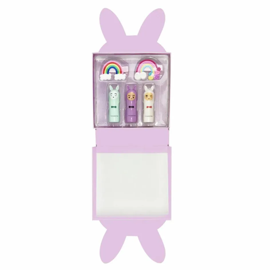 Inuwet Coffre Paper Bunny - Baumes à lèvres et barettes|Enfant Coffrets|Coffrets