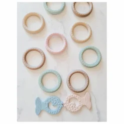 Hevea Hochets Et Anneaux De Dentition|Vaisselle, Tétines*Coffret apaisant - Set de 2 jouets de dentition |