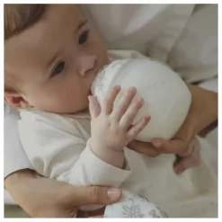 Elhée Coffret biberon en silicone médical et doudou lange Augustin le lapin Toile de Jouy - x Tartine et Chocolat || Biberons|Cadeau De Naissance