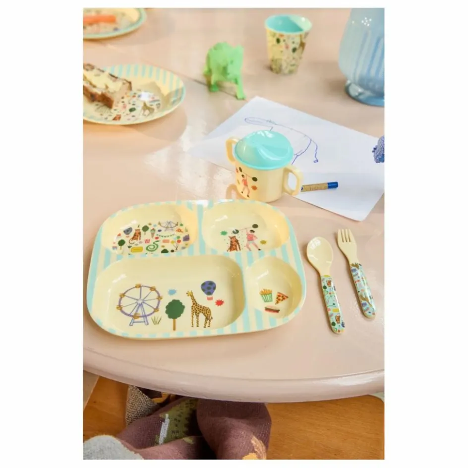 Discount Coffret de repas en mélamine Fun Fair | Premiers Repas|Puériculture