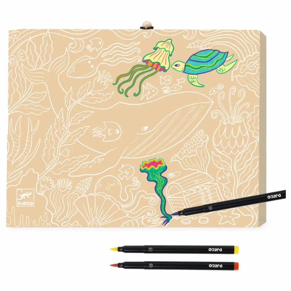 Online Djeco Coffret feutres pinceaux Multicolore