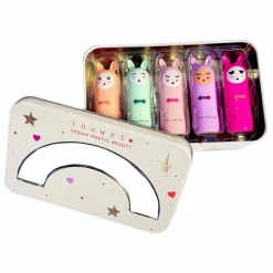 Enfant Inuwet Soins Du Visage|Soins Du Visage*Coffret Metal Rainbow Delux Baumes à lèvres - Set de 5