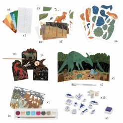 New Coffret multi-activités le Monde des Dinosaures Loisirs Créatifs