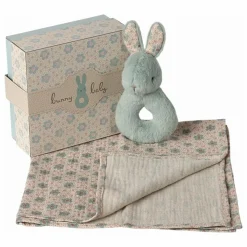 Online Coffret naissance - Hochet Lapin et lange | Jouets D'Éveil|Hochets Et Anneaux De Dentition