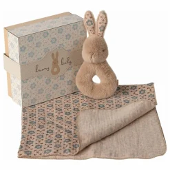 Maileg Jouets D'Éveil|Hochets Et Anneaux De Dentition*Coffret naissance - Hochet Lapin et lange |