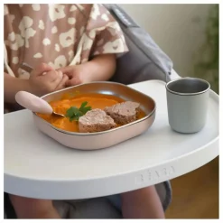 Sale Béaba Coffret repas en inox | Rose pêche