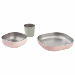 Sale Béaba Coffret repas en inox | Rose pêche