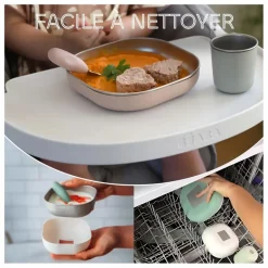 Sale Béaba Coffret repas en inox | Rose pêche