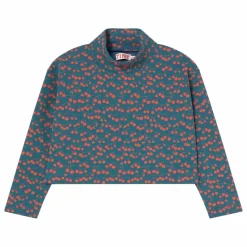 Tinycottons Col Roulé Crop Côtelé Pommes Coton Bio ||Enfant Blouses, T-Shirts
