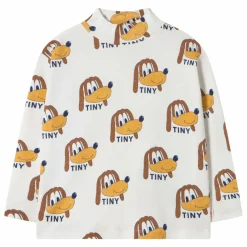Clearance Tinycottons Col Roulé Côtelé Chiens Coton Bio | Ecru