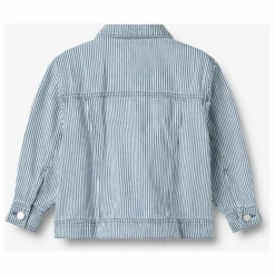 Wheat Collaboration x Pernille Teisbæk - Veste Denim Vive Rayures Coton Bio ||Enfant Manteaux, Blousons|Manteaux, Blousons