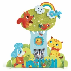 Discount Djeco Collages des petits Copains au jardin Multicolore