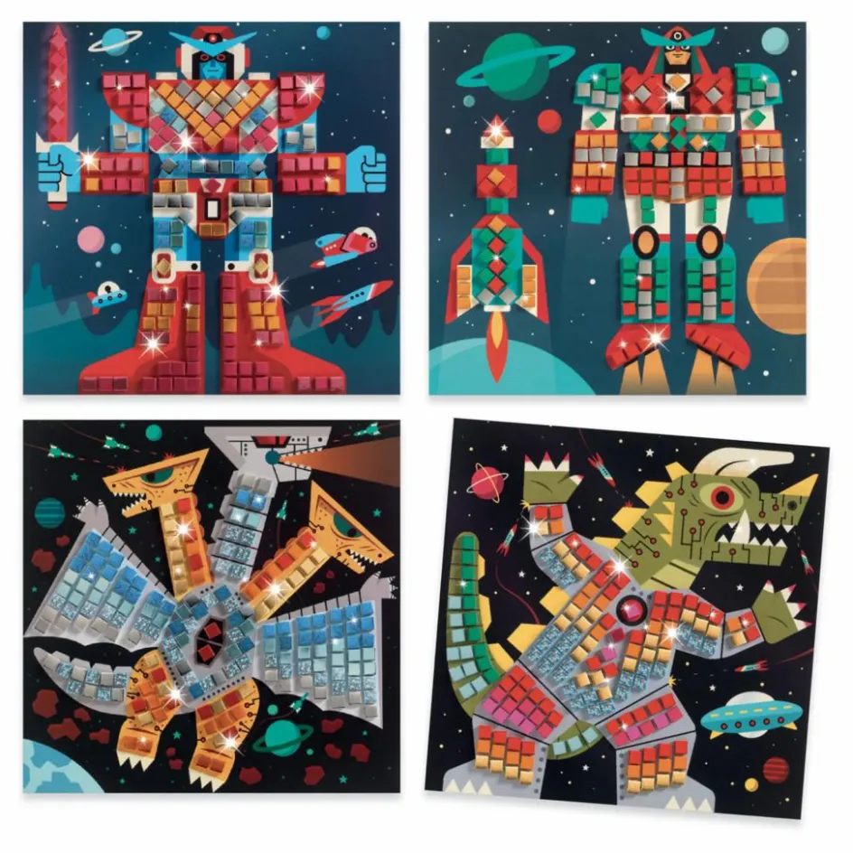 Outlet Djeco Collages Space battle Multicolore