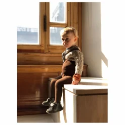 Clearance Silly Silas Collants à Bretelles Coton Bio | Marron