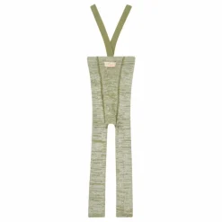Hot Silly Silas Collants à Bretelles Coton Bio Sans Pieds | Vert chiné