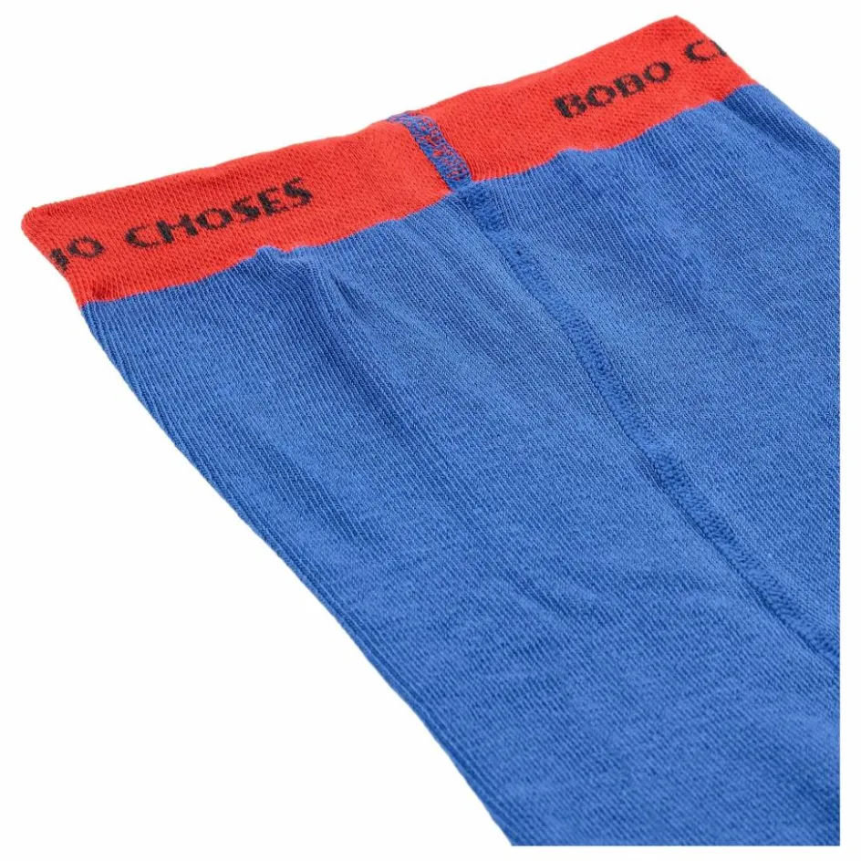 Discount Bobo Choses Collants Bobo Colorblock Coton Bio | Bleu