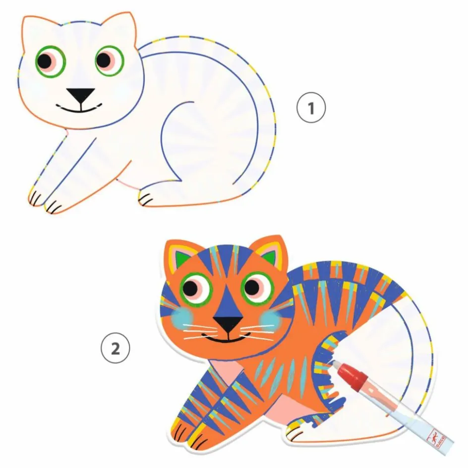 Djeco Coloriage à l'eau Animalo-Ma| Loisirs Créatifs